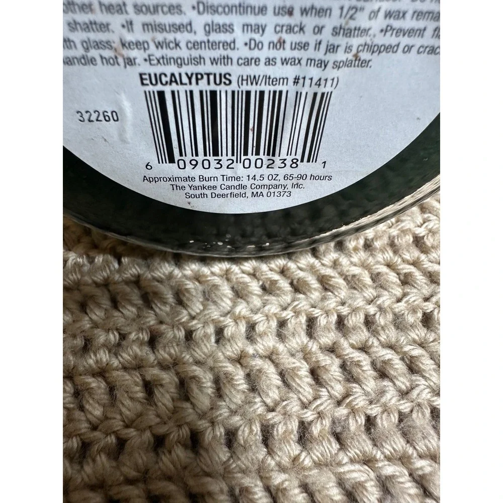 Yankee Candle Housewarmer Retired Eucalyptus Scented Medium Jar Candle 14.5 oz